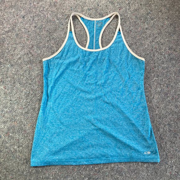 Athletic Works Tops - Athletic Works Womens Blue Sleeveless Racerback Tank Top Size M